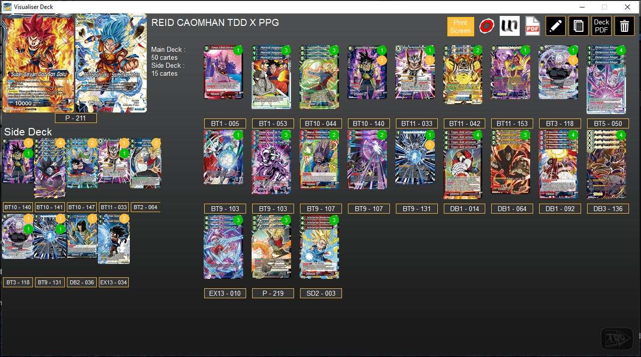 Decklist de Caomhan Reid