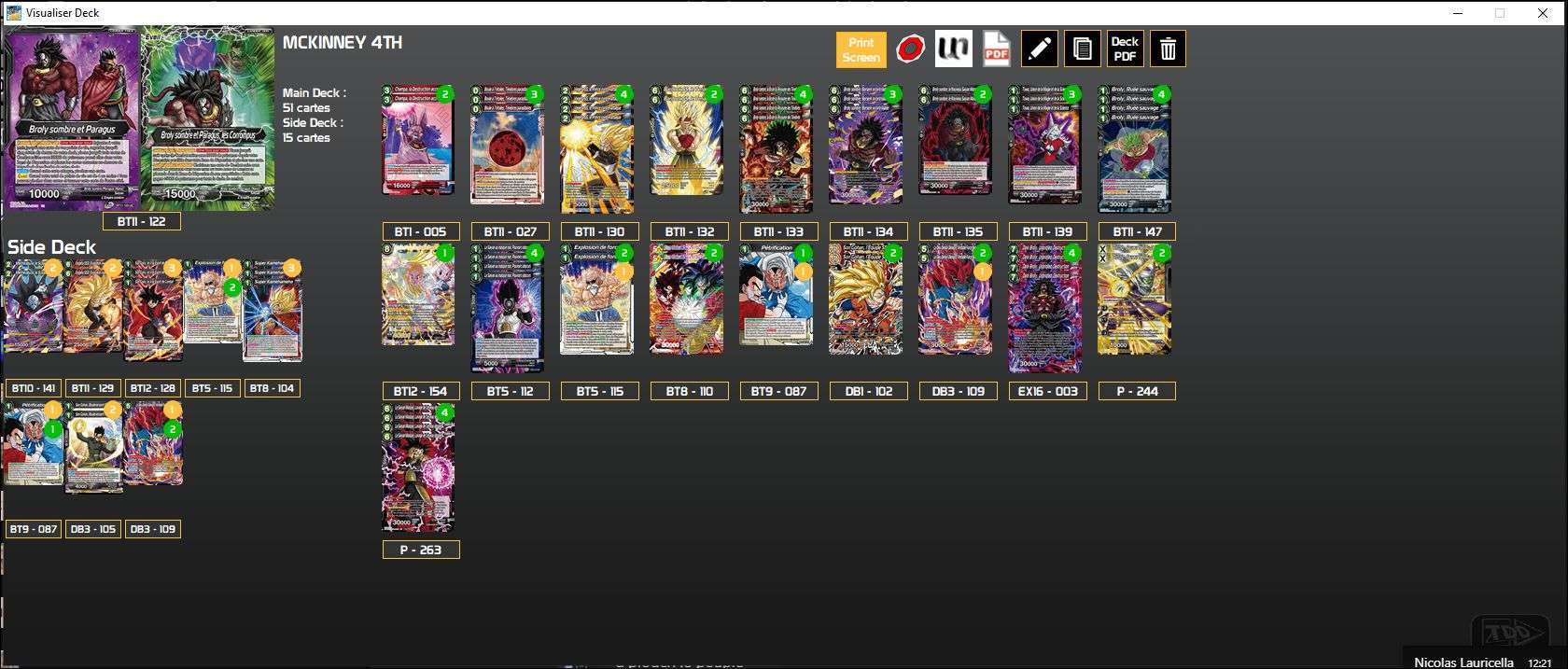 Decklist image · Marquis McKinney