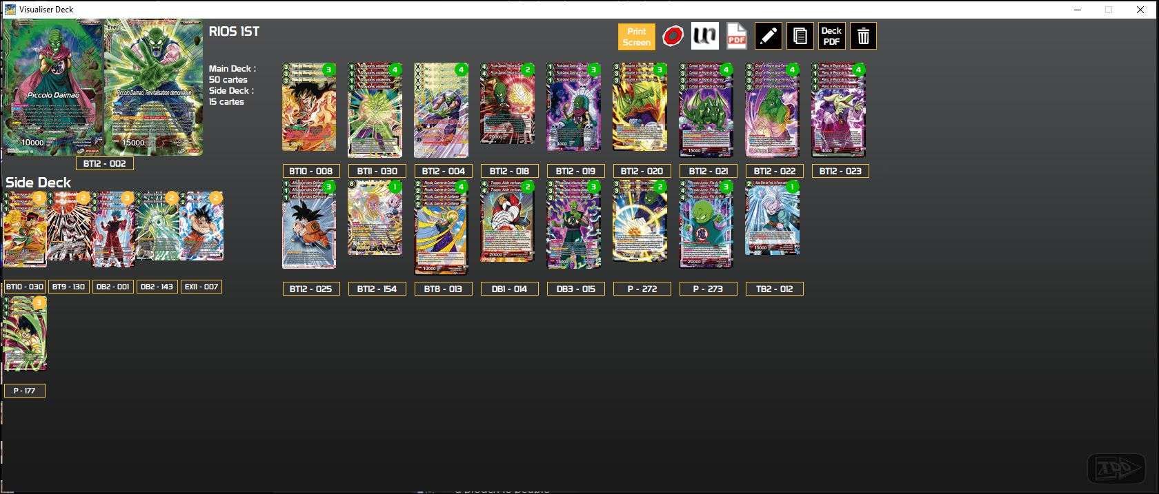 Decklist image · Justin Rios