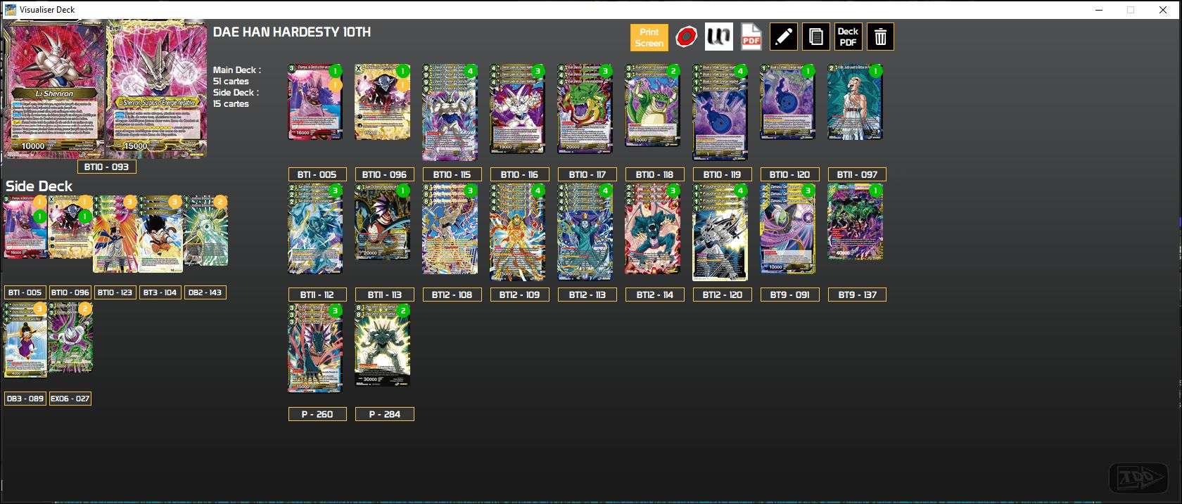 Decklist image · Dae Han Hardesty