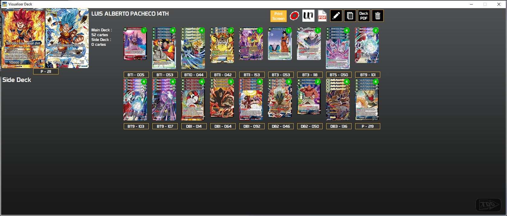 Decklist image · Luis Alberto Pacheco