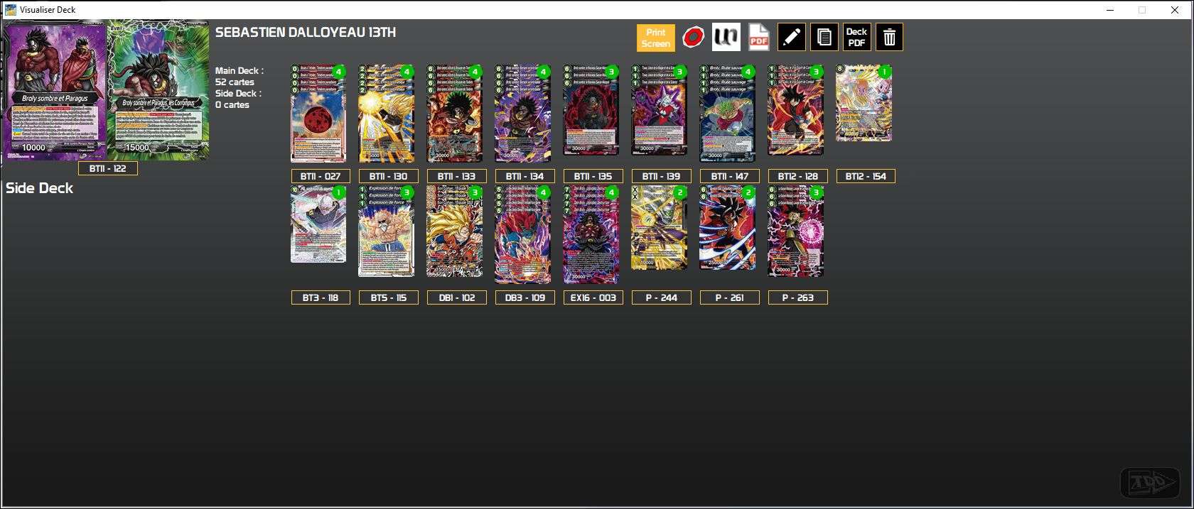 Decklist image · Sébastien Dalloyeau