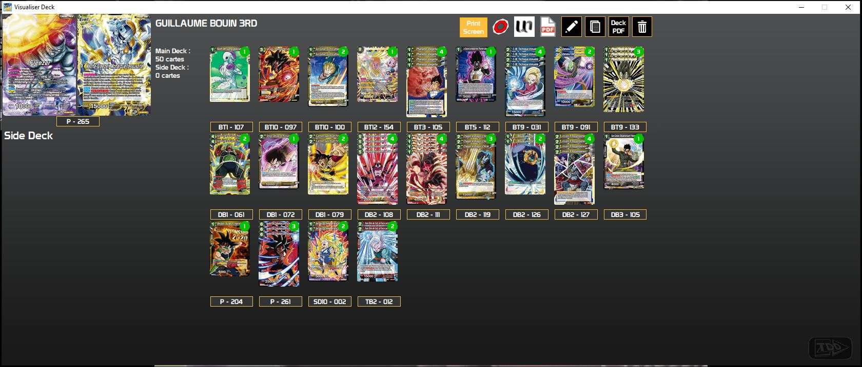 Decklist de Guillaume Bouin