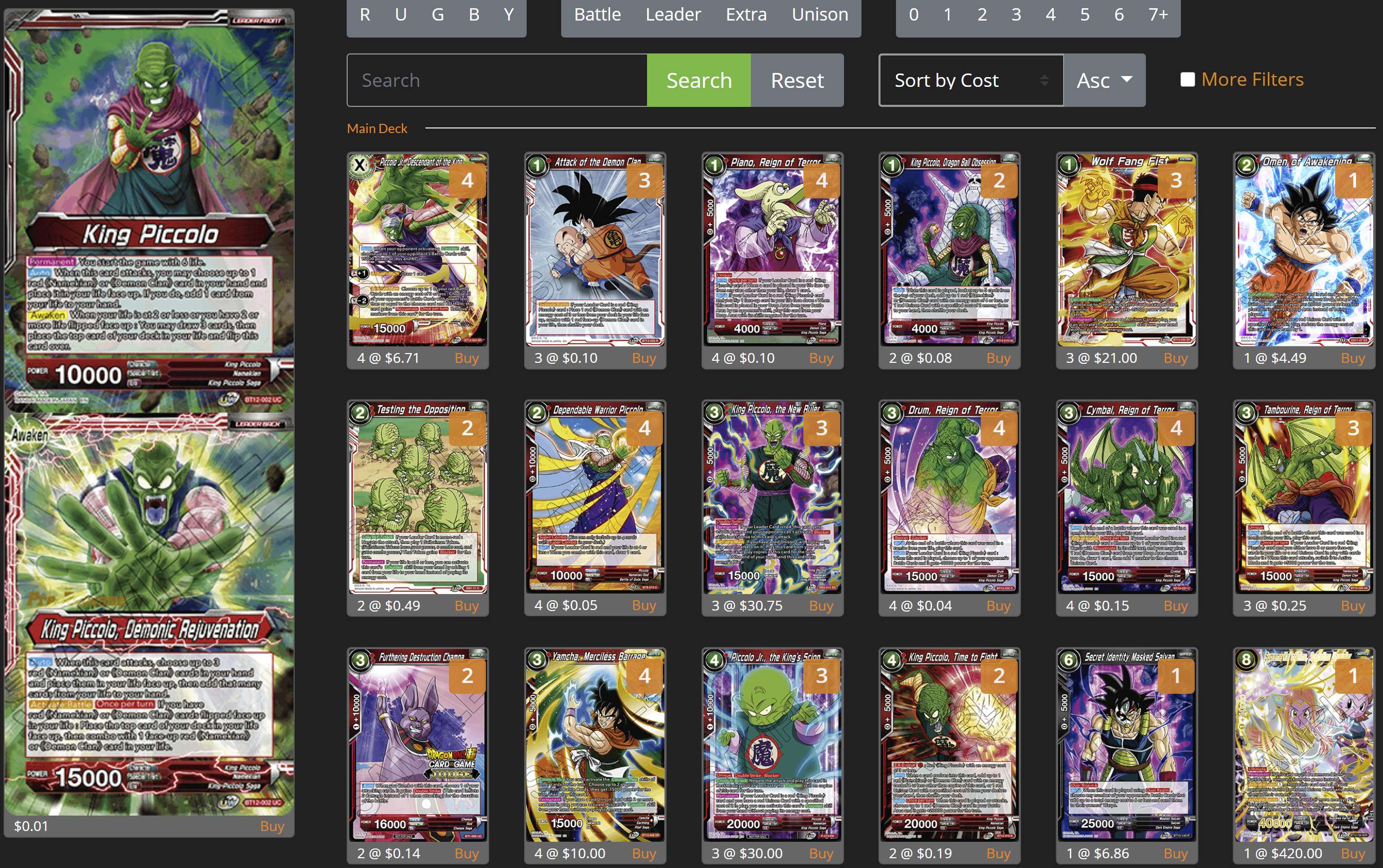 Decklist de Marcel Russell