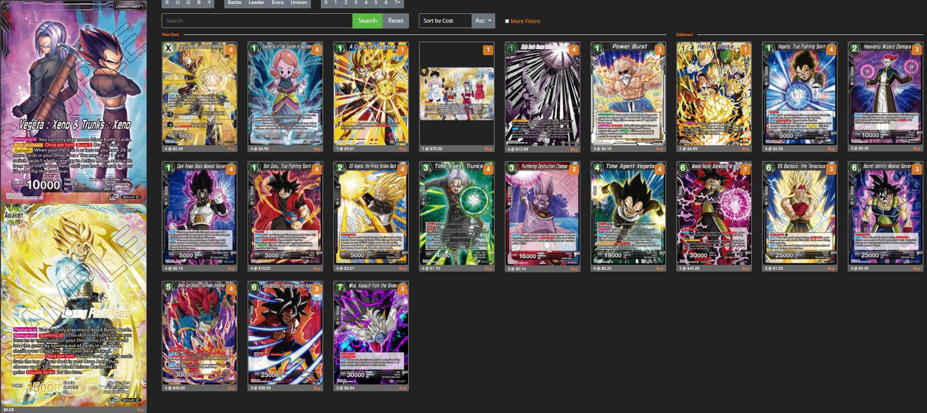 Decklist de Peter Dance