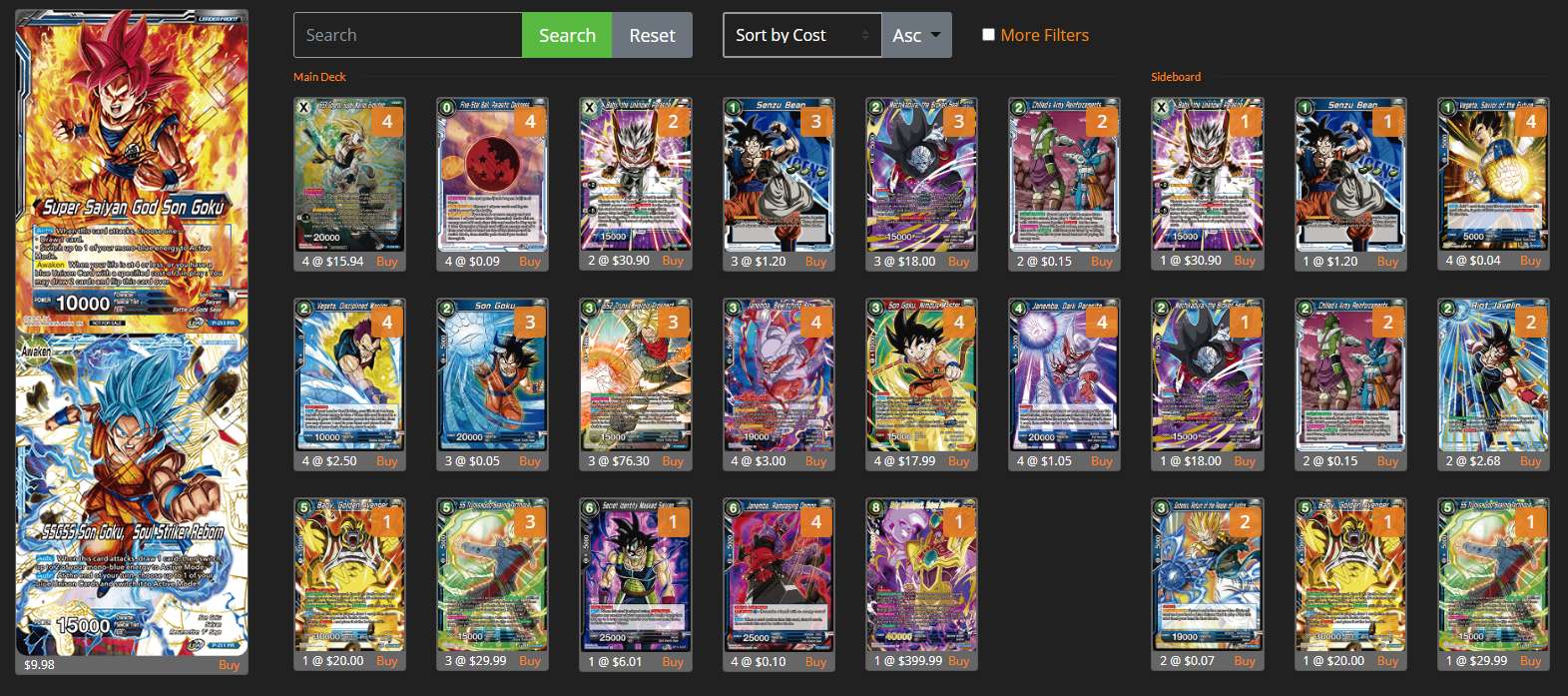 Decklist de Frisco Fahs
