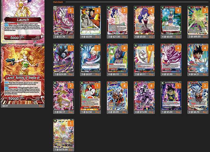 Decklist de Frisco Fahs
