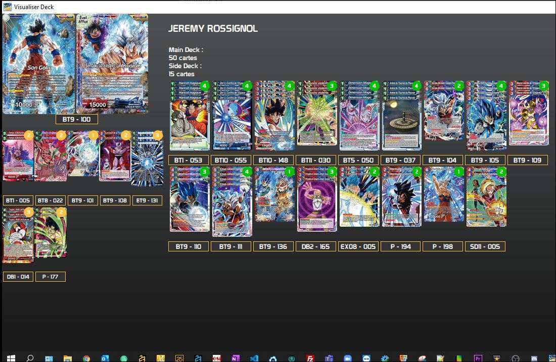 Decklist de Jérémy Rossignol