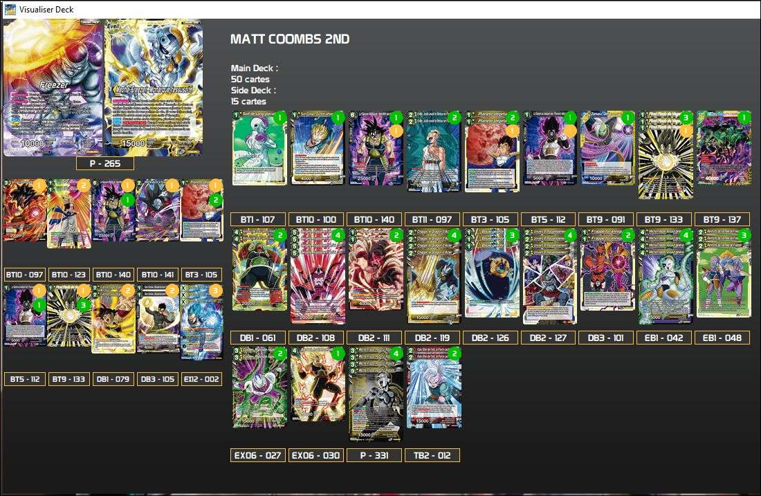 Decklist de Matt Coombs