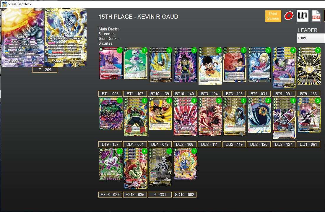 Decklist de Kevin Rigaud