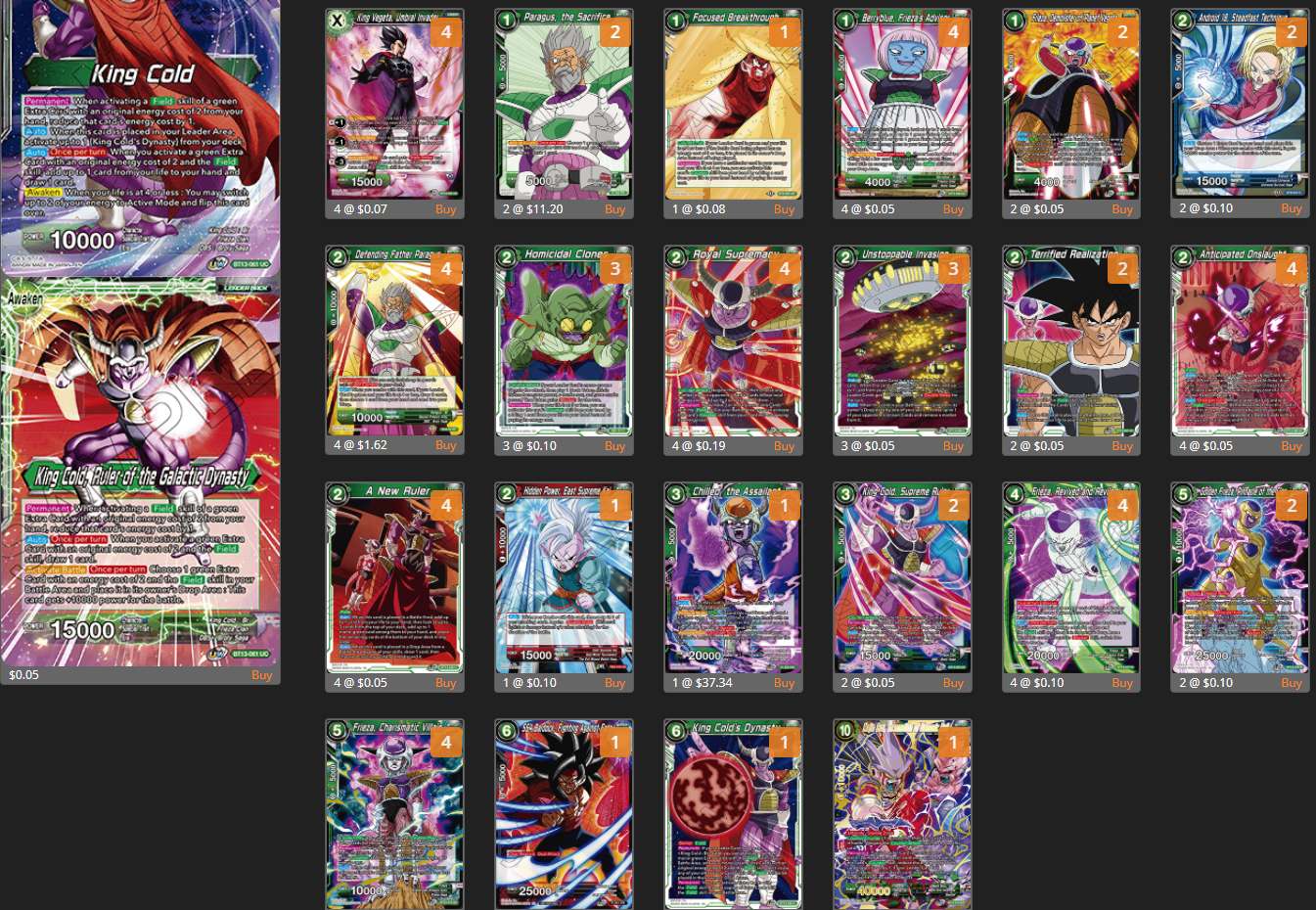 Decklist de Devin Butterworth