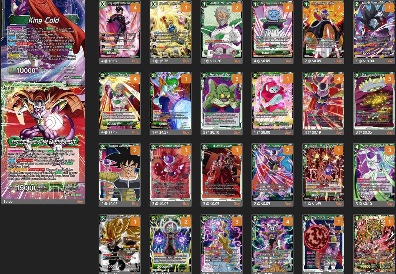 Decklist de Bryan Samuel