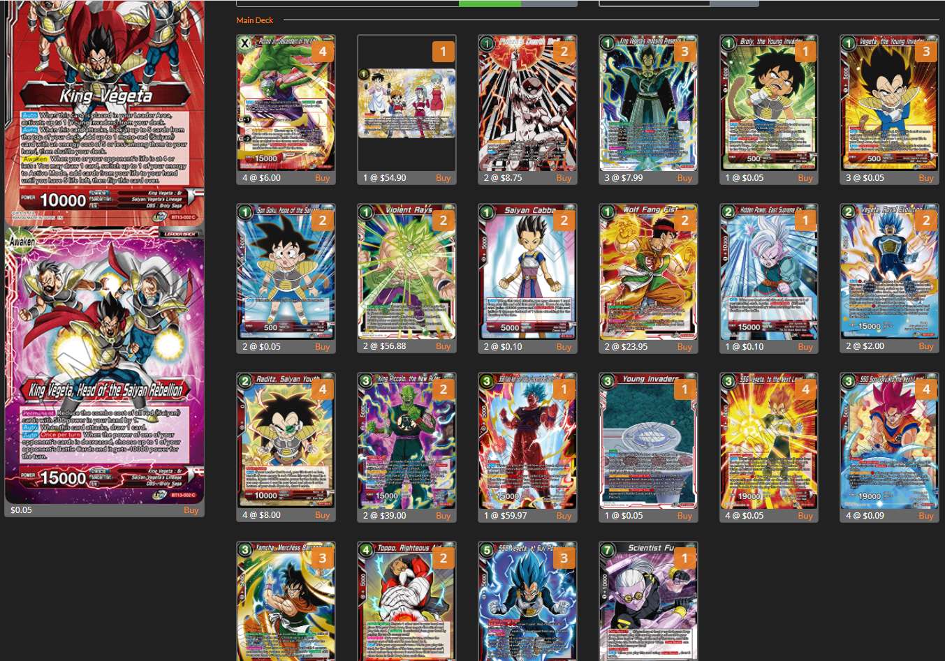 Decklist de Daniel Buchanan