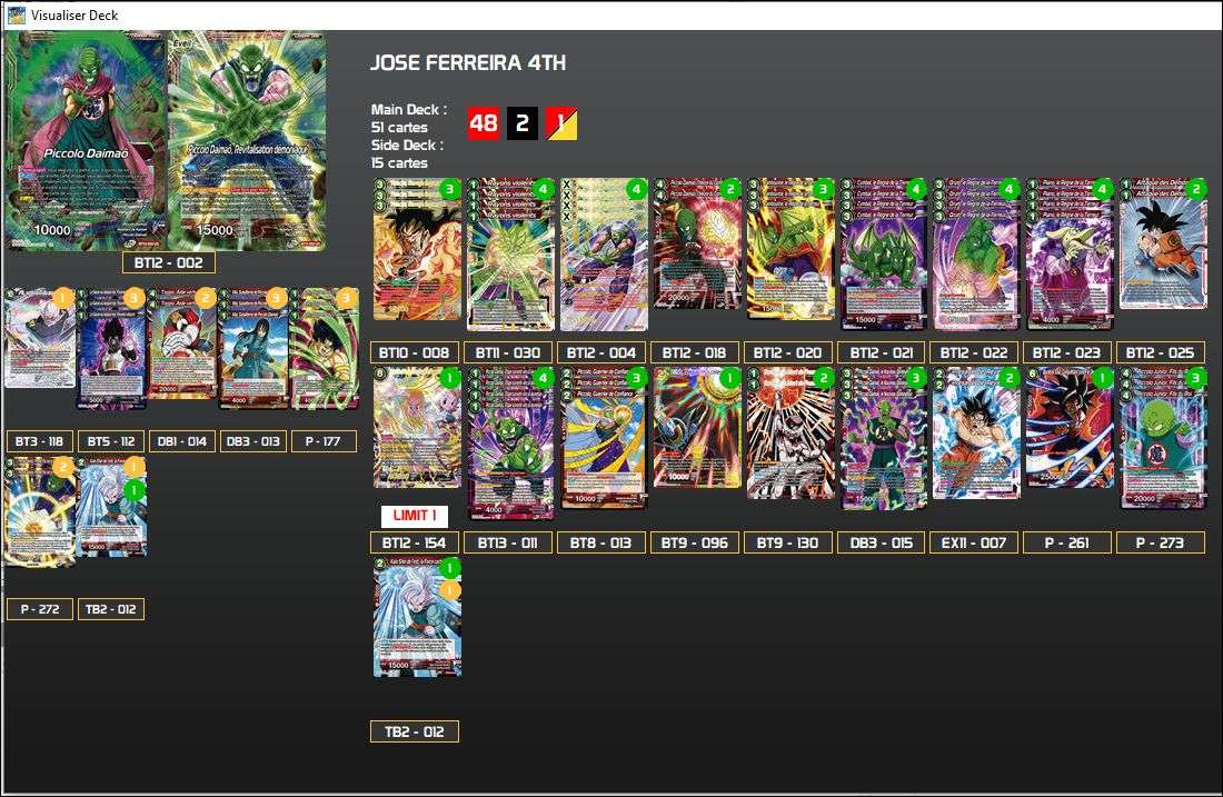 Decklist de José Ferreira