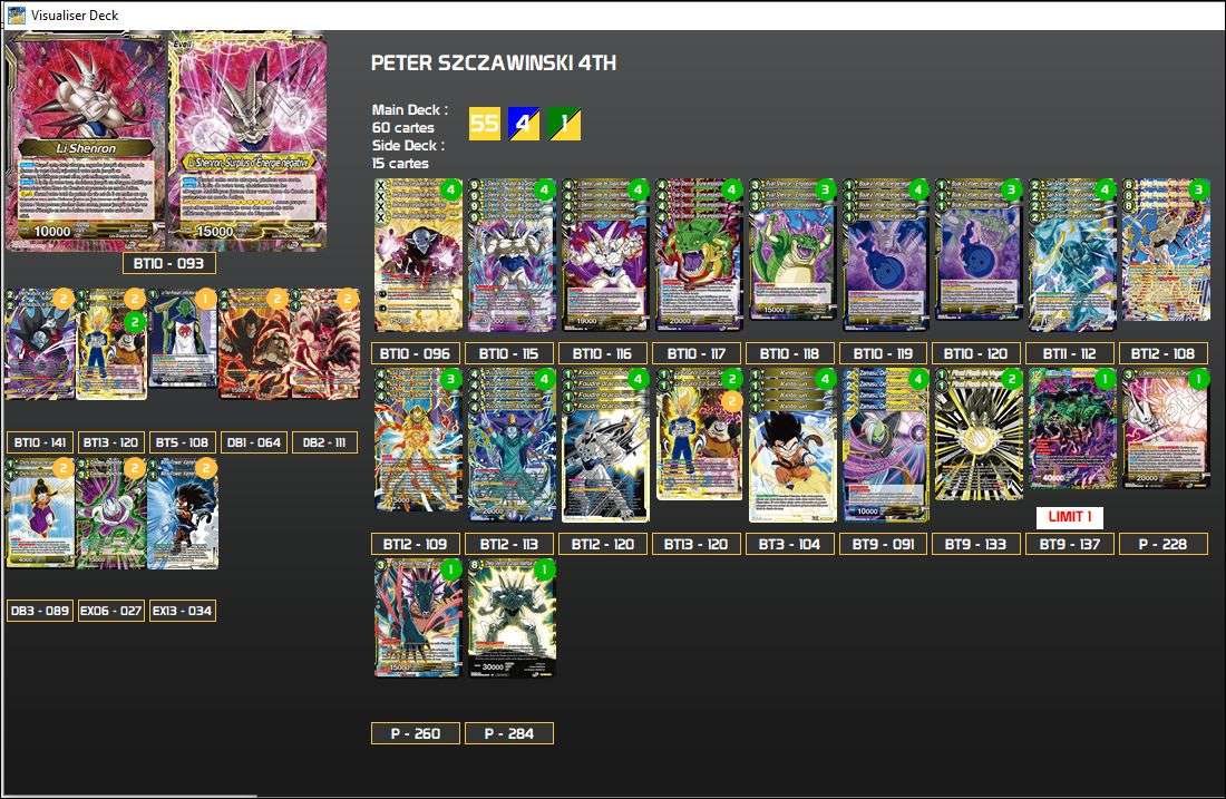 Decklist de Peter szczawinski