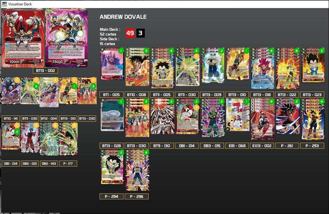 Decklist de Andrew Dovale