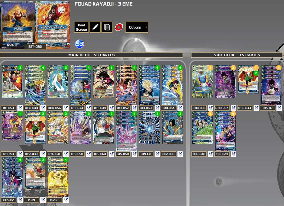 Decklist de Fouad Kayadji