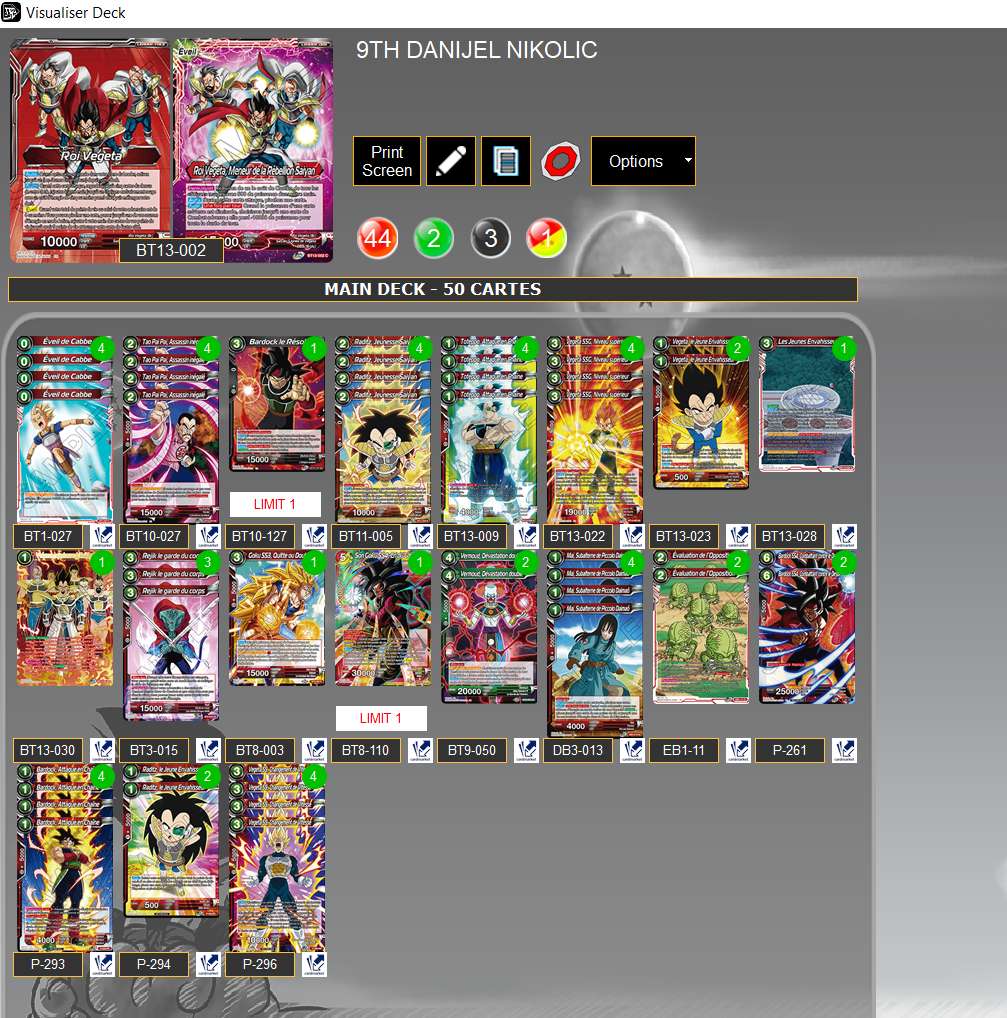 Decklist de Danijel Nikolic