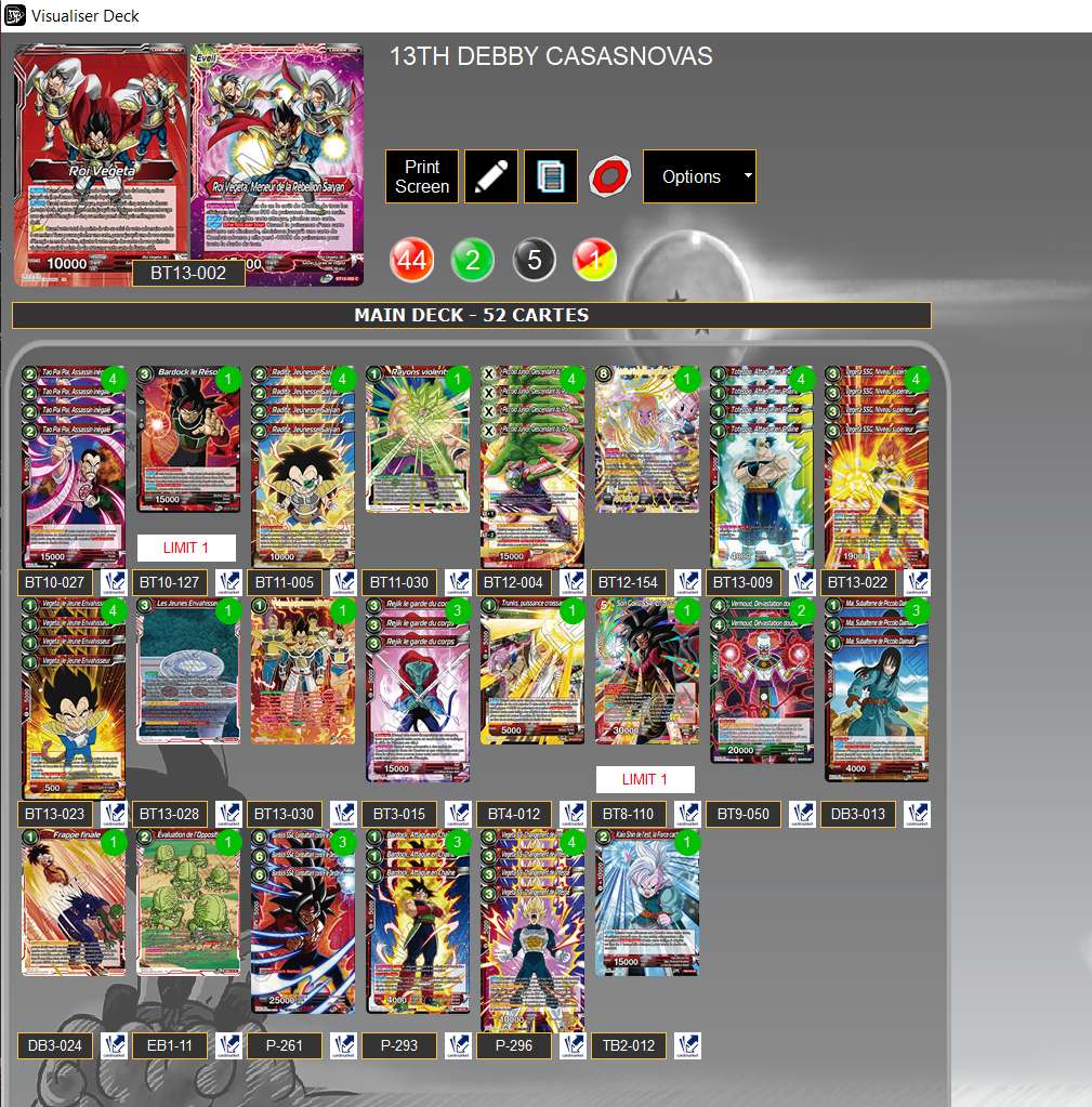 Decklist de Debby Casasnovas