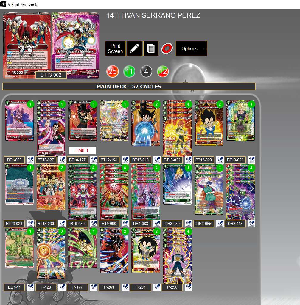 Decklist de Ivan Serrano Perez