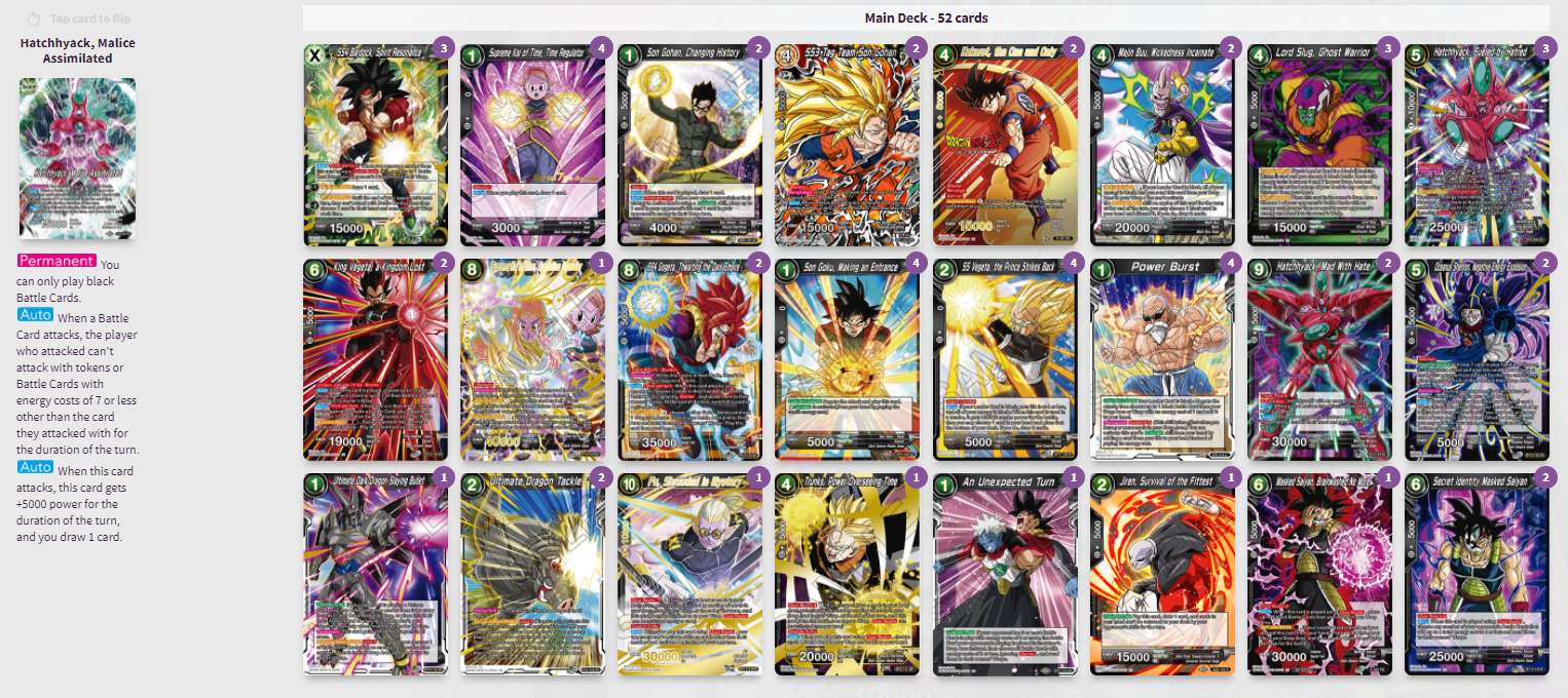 Decklist de Seraphim Zhang