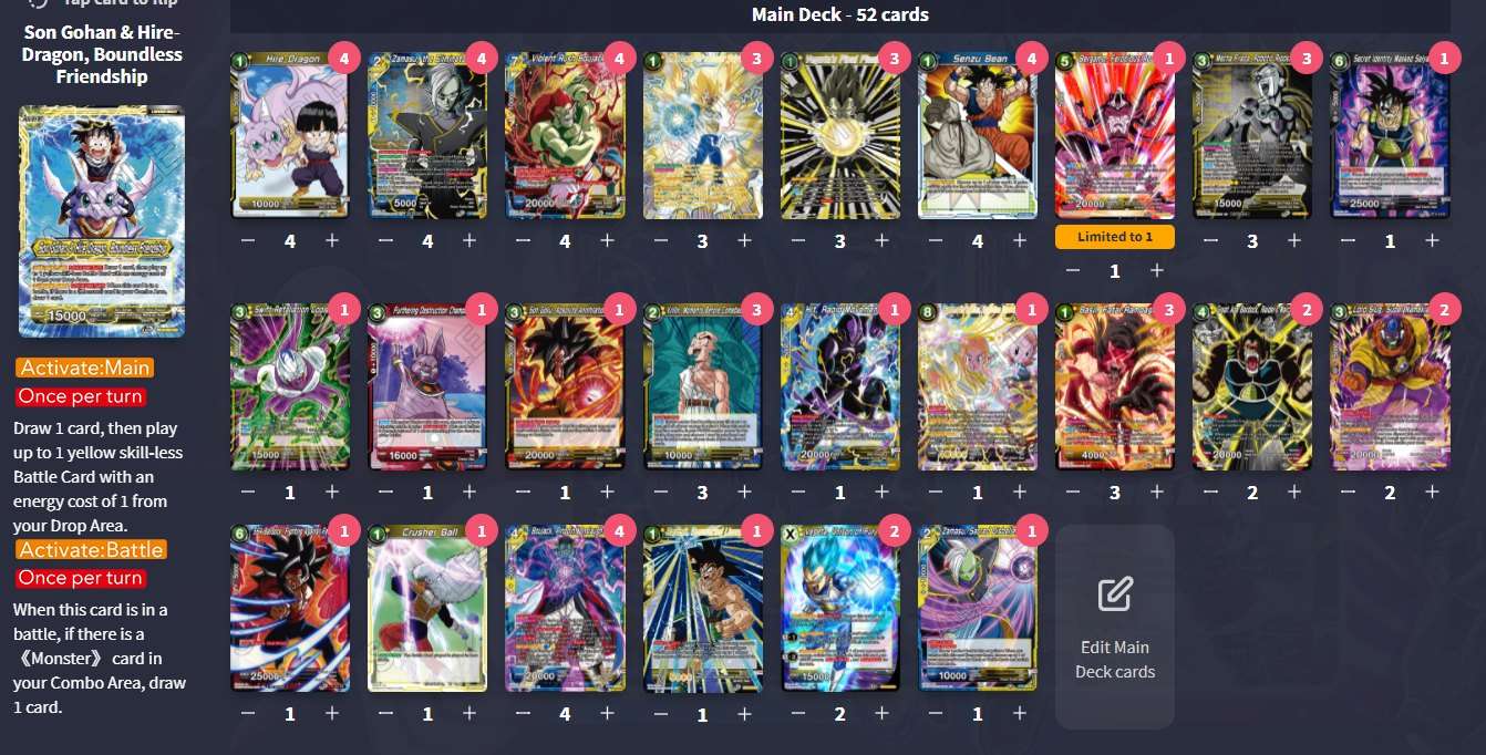 Decklist de Seraphim Zhang