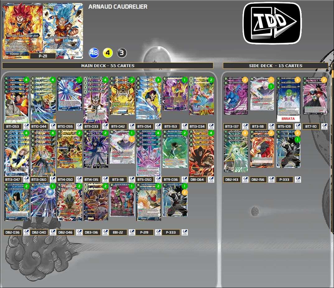 Decklist de Arnaud Caudrelier