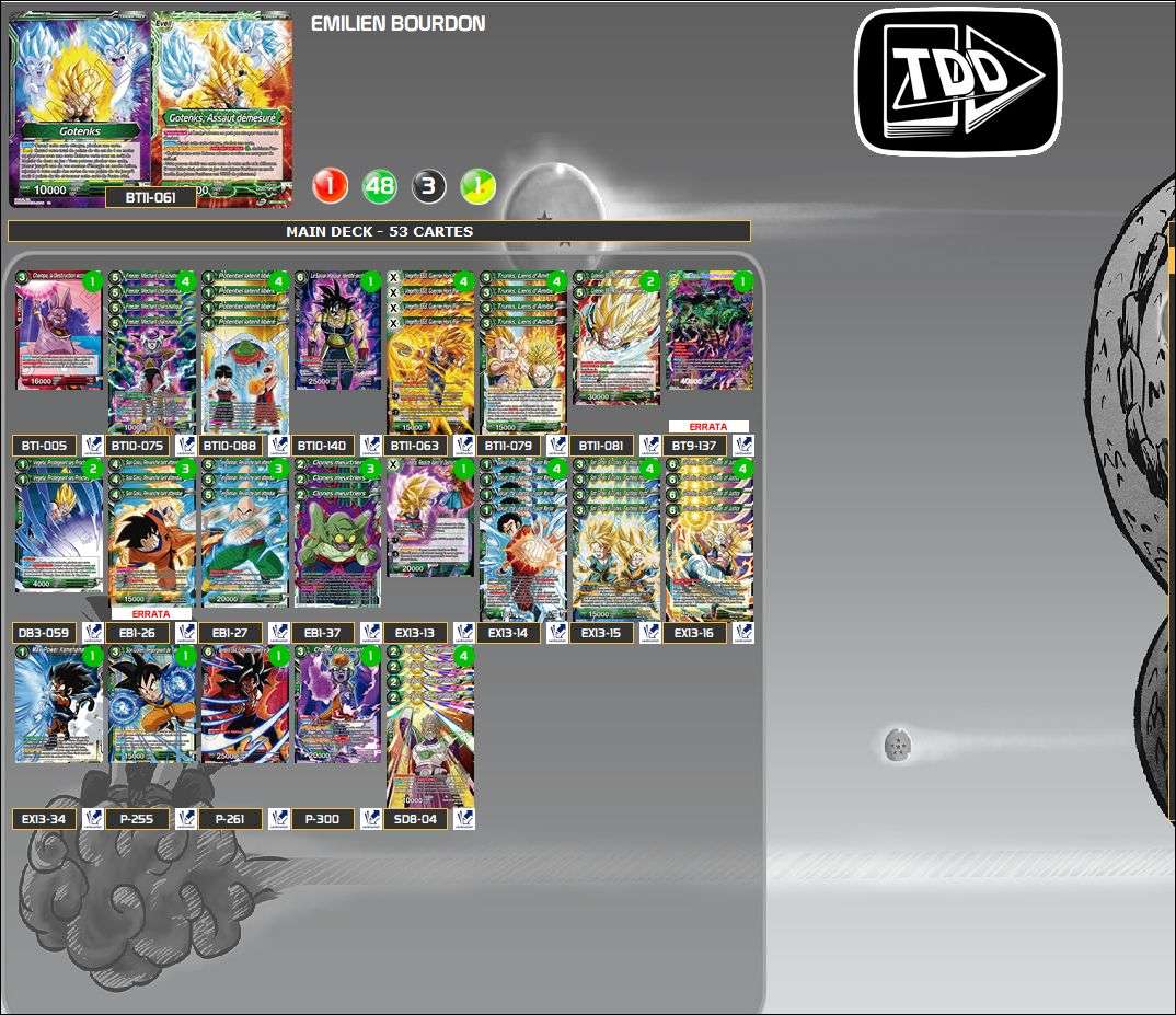 Decklist de Emilien Bourdon